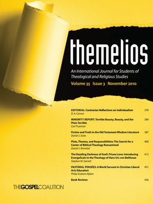cover image of Themelios, Volume 35, Issue 3